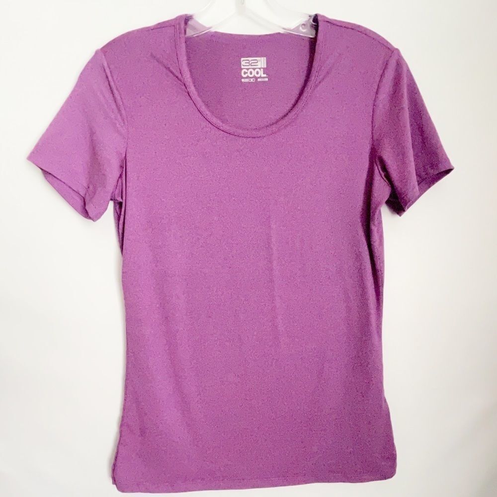 32 Degrees Cool Active Wear T Shirt Purple Sz M